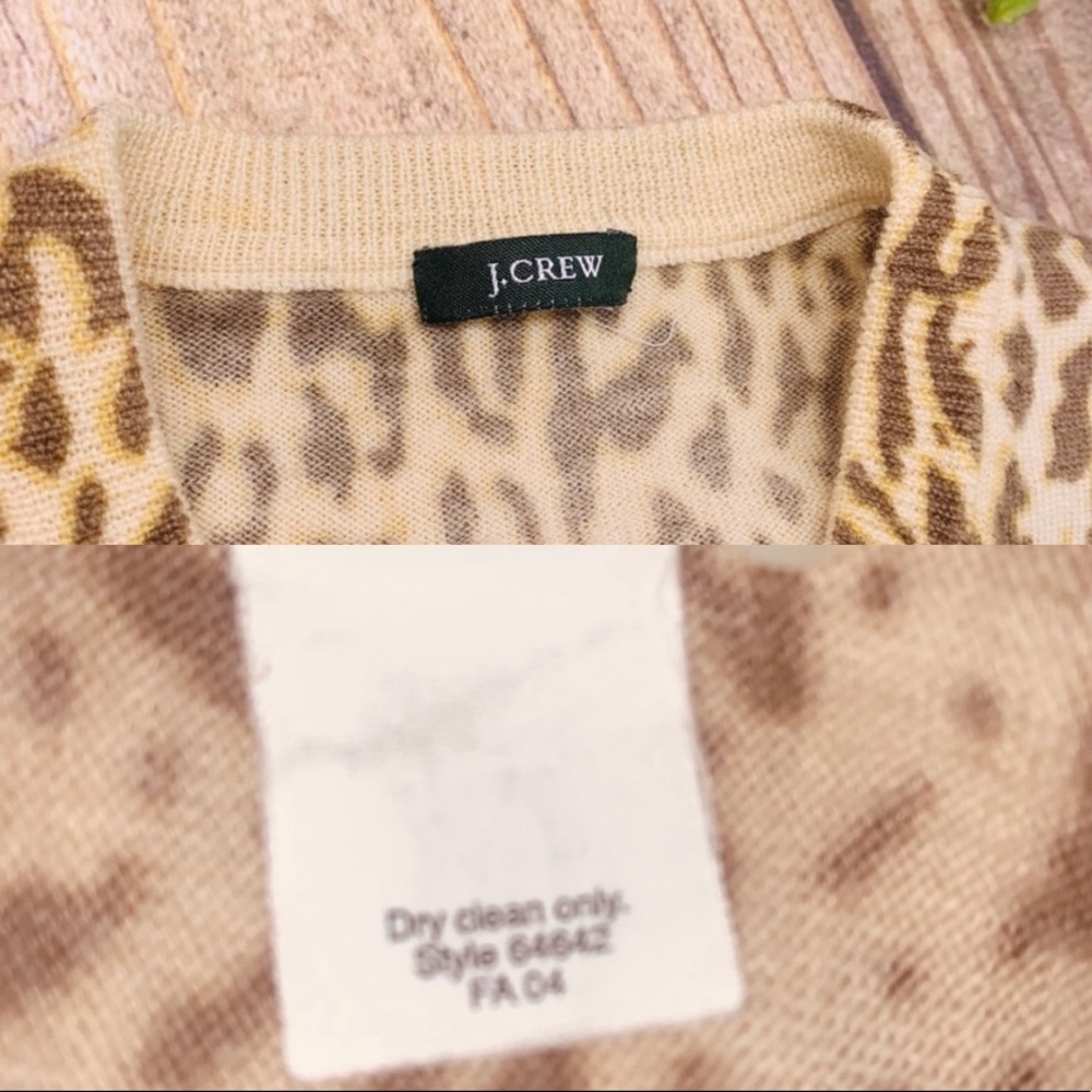 J. Crew Leopard Print Cropped Cardigan S - image 7